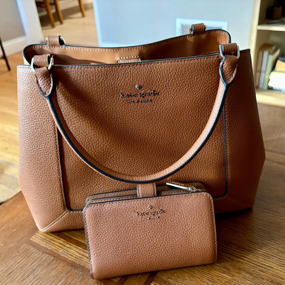 Kate Spade Tan Leather Shoulder Bag and Wallet